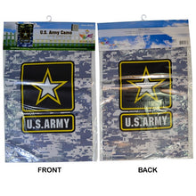 Load image into Gallery viewer, U.S. Army Logo Camo Lustre Garden Flag