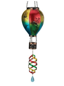 Hot Air Balloon Spinner Solar Lantern - Hummingbird