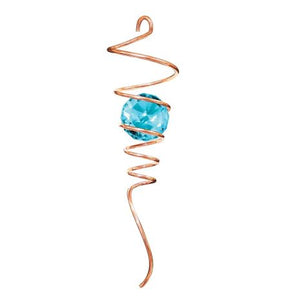 Crystal Spiral Tails -Copper/Aqua - 10" - Spinfinity