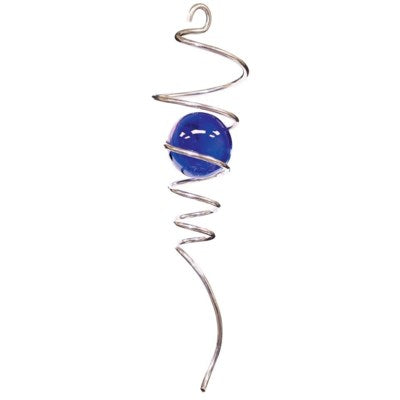 Crystal Spiral Tails - Silver/Cobalt Blue - 10