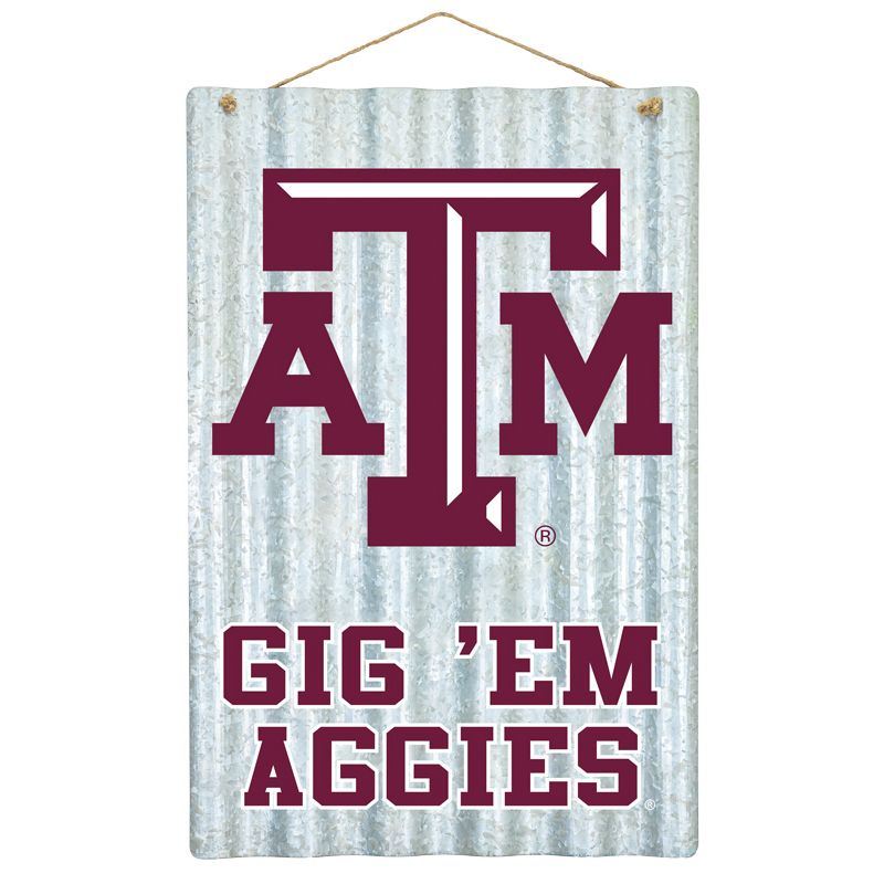 Texas A&M Corrugated Metal Sign