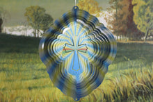 Load image into Gallery viewer, 12&quot; Cross Wind Spinner - BlueGold Printed
