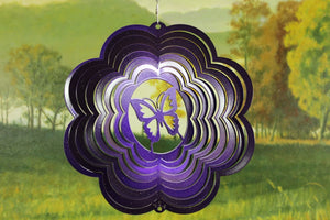 8" Half Pint Butterfly Wind Spinner - Purple Starlight
