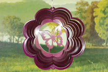 Load image into Gallery viewer, 8&quot; Half Pint Butterfly Wind Spinner - Raspberry Starlight
