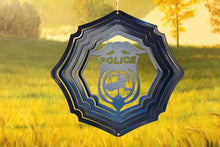 Load image into Gallery viewer, 8&quot; Police Wind Spinner - Blue Starlight
