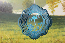 Load image into Gallery viewer, 8&quot; Half Pint Dragonfly 3D Wind Spinner - Teal Starlight
