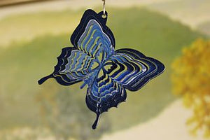 3" Itsy Bitsy Butterfly Wind Spinner - Blue Starlight