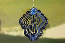 Load image into Gallery viewer, 3&quot; Itsy Bitsy Cross Wind Spinner - Blue Starlight
