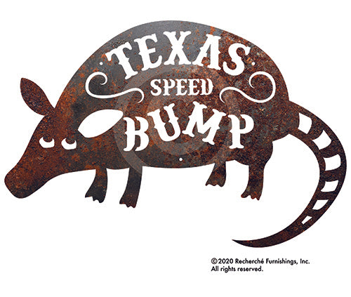 Texas Speed Bump - Rustic Metal Sign