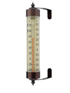 Decor Grande View Thermometer (Bronze Patina) 12"