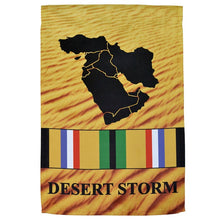 Load image into Gallery viewer, Desert Storm Veteran Lustre Garden Flag
