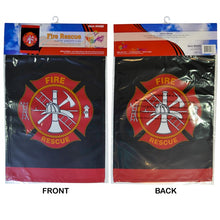 Load image into Gallery viewer, Fire Rescue Lustre Garden Flag
