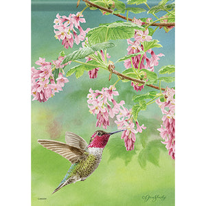 Hummingbird & Currant Garden Flag