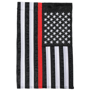 Thin Red Line Garden Applique Flag