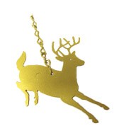 Load image into Gallery viewer, North Country Wind Bells - Holiday Bell - 10&quot; Buoy Bell w/&quot;Gold Deer&quot; Windcatcher
