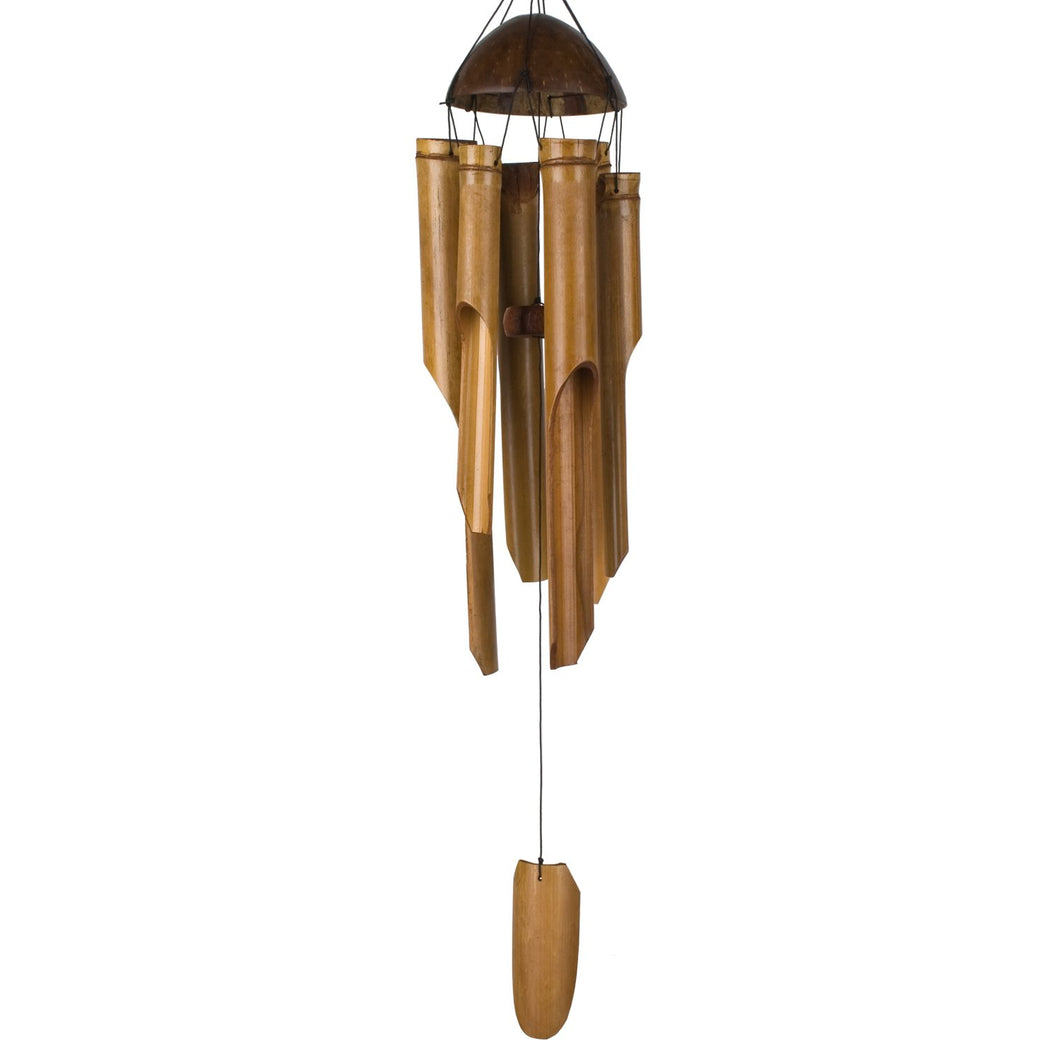 Half Coconut Bamboo Chime - Large, 36
