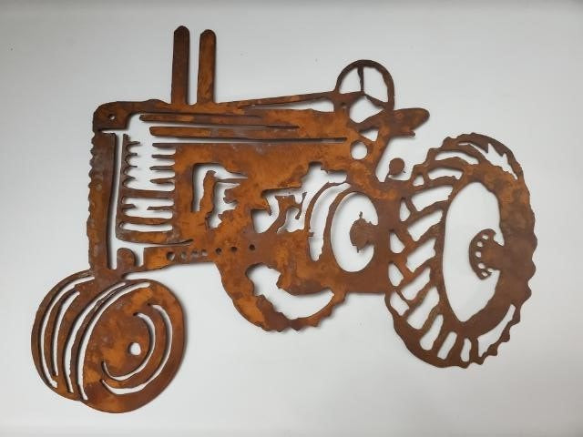 John Deere Tractor - Rustic Metal Sign