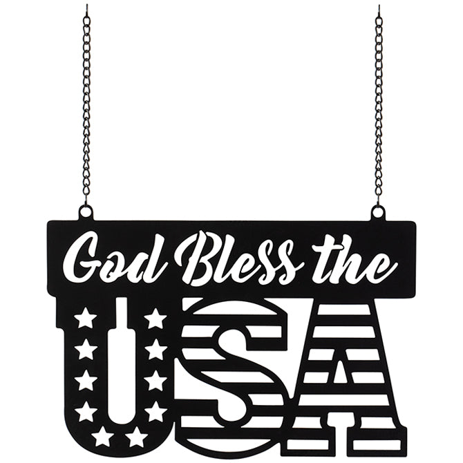 God Bless the USA Metal Garden Flag