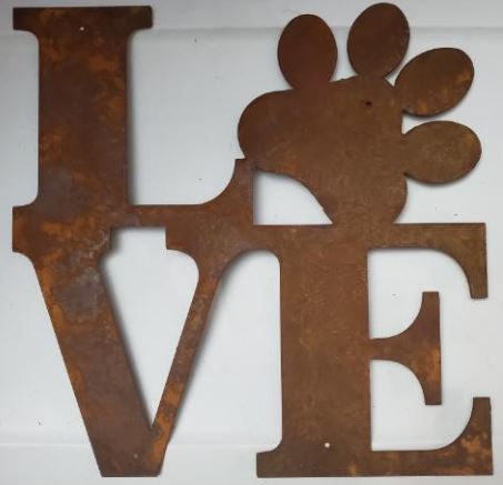 Puppy Love - Square - Rustic Metal Sign
