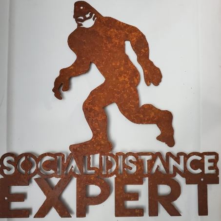 Social Distance Expert - Rustic Metal Sign