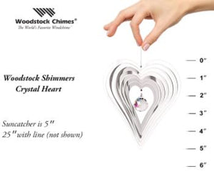 5" Windspinner -  Crystal Heart