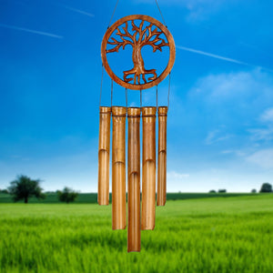 Tree of Life Bamboo Chime, 26"