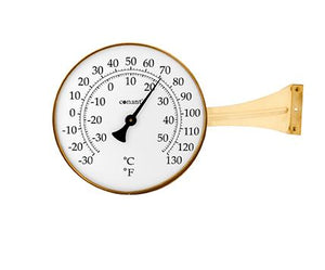 Vermont Large Dial Thermometer - Living Finish Brass 8.5"