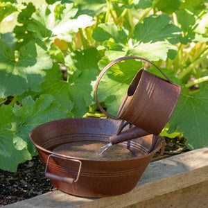 Rustic Watering Can Fountain