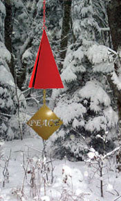 North Country Wind Bells - Holiday Bell - 10" Buoy Bell w/"Gold Deer" Windcatcher